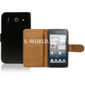 Kožený obal Huawei Ascend G510 - Wallet čierna