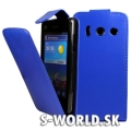 Kožený obal Huawei Ascend Y300 - Flip modrá