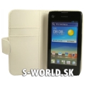 Kožený obal Huawei Ascend Y300 - Wallet biela