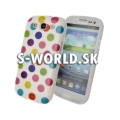 Silikónový obal Samsung Galaxy S3 - Polka biela multi