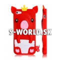 Silikónový obal iPhone 5 - King Pork červená