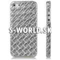 Zadný kryt iPhone 5 - Weave strieborná