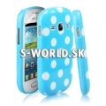 Silikónový obal Samsung Galaxy Fame - Polka Dots modrá