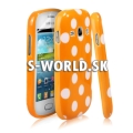 Silikónový obal Samsung Galaxy Fame - Polka Dots oranžová