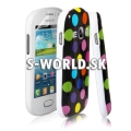 Silikónový obal Samsung Galaxy Fame - Polka Multi čierna