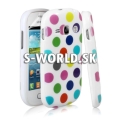 Silikónový obal Samsung Galaxy Fame - Polka Multi biela