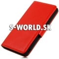 Kožený obal Sony Xperia Z - Luxury Wallet červená