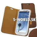 Kožený obal Samsung Galaxy S3 - Carbon Wallet bronzová