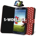Kožený obal Samsung Galaxy S4 - Polka Wallet červená