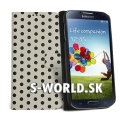 Kožený obal Samsung Galaxy S4 - Polka Wallet biela