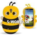 Silikónový obal Samsung Galaxy S4 - Bees žltá