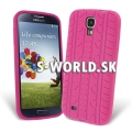 Silikónový obal Samsung Galaxy S4 - Tire ružová