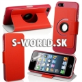 Kožený obal iPhone 5 - Rotate červená