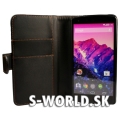 Kožený obal LG Google Nexus 5 - Wallet čierna