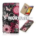 Kožený obal Samsung Galaxy Note III - Flip Butterfly