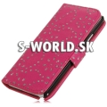 Kožený obal Samsung Galaxy Note III - Diamond Wallet - ružová
