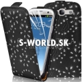 Kožený obal Samsung Galaxy S3 - Diamond Flip - čierna