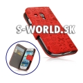 Kožený obal Samsung Galaxy S3 Mini - Cartoon červená