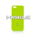 Silikónový obal iPhone 5 - Jelly Glittery - limetková