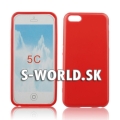 Silikónový obal iPhone 5C - Jelly červená