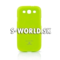 Silikónový obal Samsung Galaxy S3 - Jelly Glittery - limetková