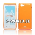 Silikónový obal Sony Xperia J ST26i - Jelly oranžová
