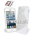 Silikónový obal iPhone 5 - TPU Stand - biela
