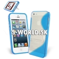 Silikónový obal iPhone 5 - TPU Stand - modrá