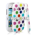 Silikónový obal Samsung Galaxy Young - Polka - biela multi