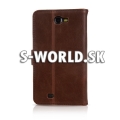 Kožený obal Samsung Galaxy Note II - Wallet Vintage - hnedá