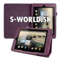 Kožený obal Acer A1-810 - Stand fialová