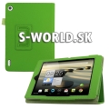 Kožený obal Acer A1-810 - Stand zelená