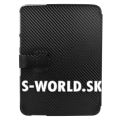 Kožený obal Samsung Galaxy Tab 3 10.1 - Carbon Wallet - čierna