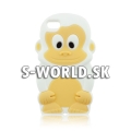 Silikónový obal iPhone 5 - Monkey biela