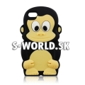 Silikónový obal iPhone 4 - Monkey čierna