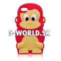 Silikónový obal iPhone 4 - Monkey červená