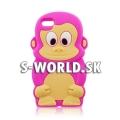 Silikónový obal iPhone 4 - Monkey ružová