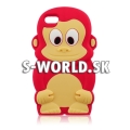 Silikónový obal iPhone 5 - Monkey červená