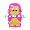 Silikónový obal iPhone 5C - Monkey ružová