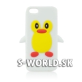 Silikónový obal iPhone 5 - Penguin biela