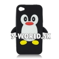 Silikónový obal iPhone 5 - Penguin čierna