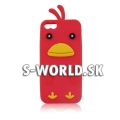 Silikónový obal iPhone 5 - Chicken červená