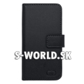 Kožený obal HTC Desire 300 - Wallet čierna