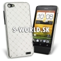 Zadný kryt HTC One V - Chrome Diamant - biela