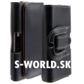 Kožený obal iPhone 4 - Belt TM - čierna