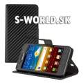Kožený obal Samsung Galaxy S II - Carbon Wallet - čierna