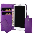 Kožený obal Samsung Galaxy S3 - Wallet fialová