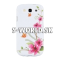 Silikónový obal Samsung Galaxy S3 - Spring Floral - biela