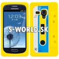 Silikónový obal Samsung Galaxy S3 Mini - Retro Tape - žltá