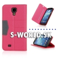 Kožený obal Samsung Galaxy S4 - Wallet Matt - ružová